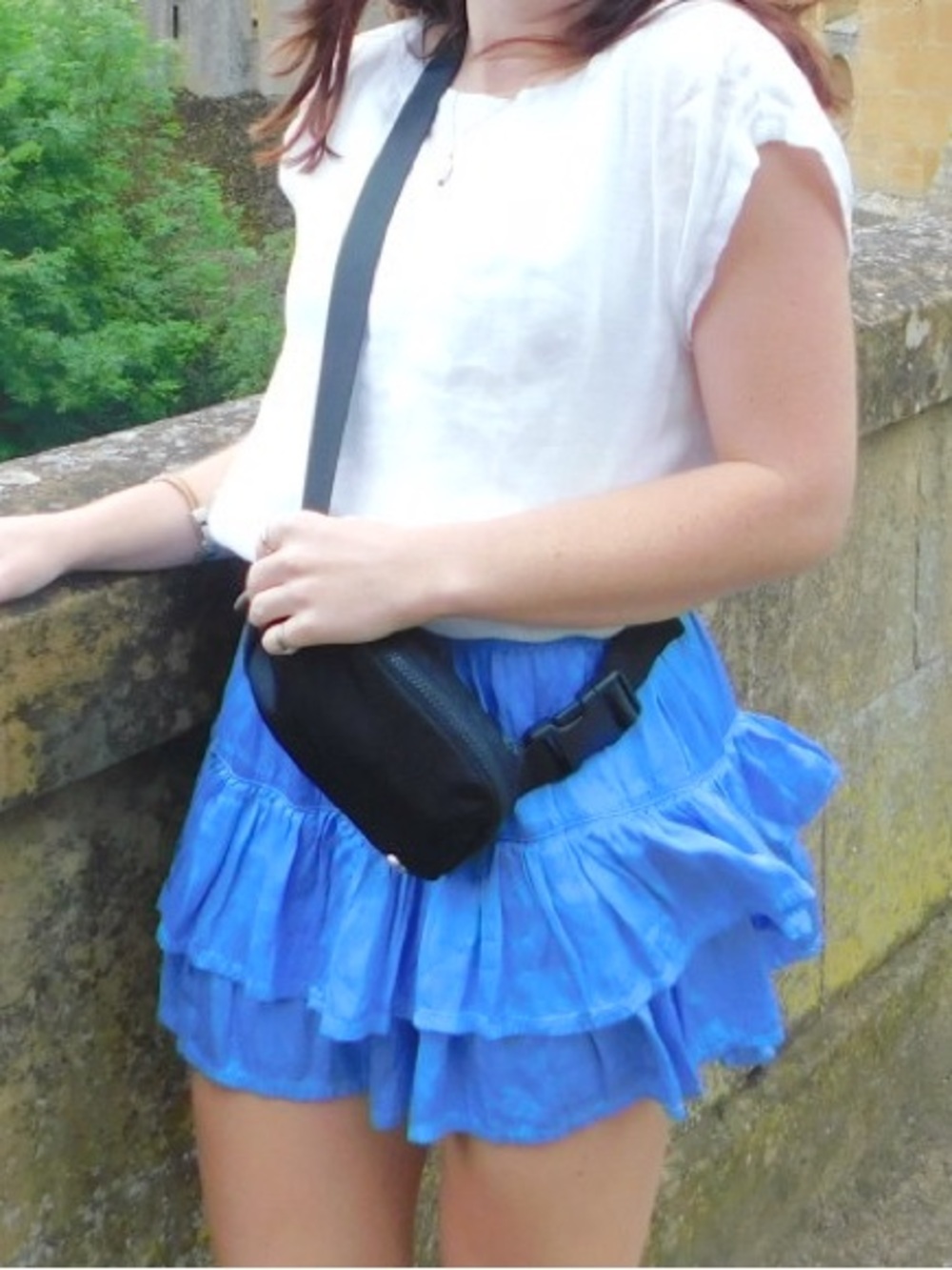 Bright Blue Ruffled Skirt